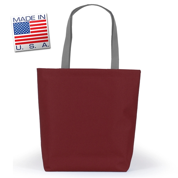 Library bottom gusset tote made of polycord. Eco-friendly solution.... from ASI 66230 Landes Inc