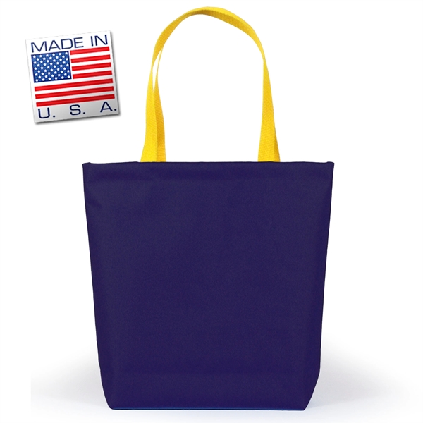 Library bottom gusset tote made of polycord. Eco-friendly solution.... from ASI 66230 Landes Inc