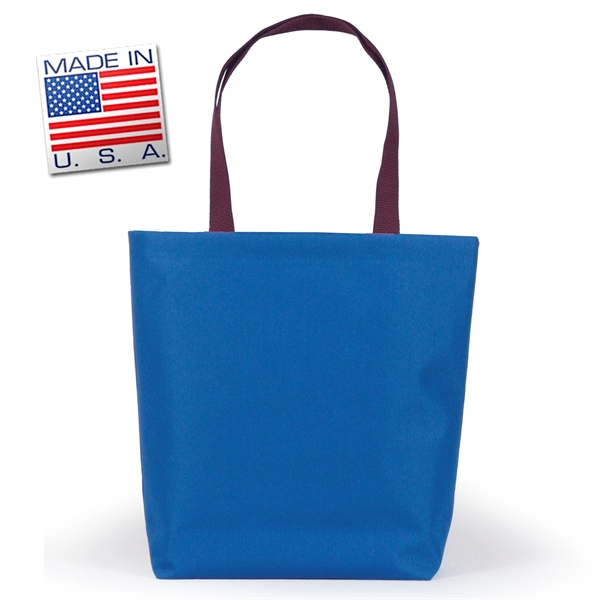 Library bottom gusset tote made of polycord. Eco-friendly solution.... from ASI 66230 Landes Inc