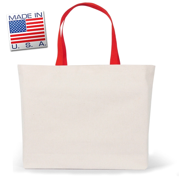 Galleria 10 Oz. tote bag made of natural canvas and polyweb... from ASI 66230 Landes Inc