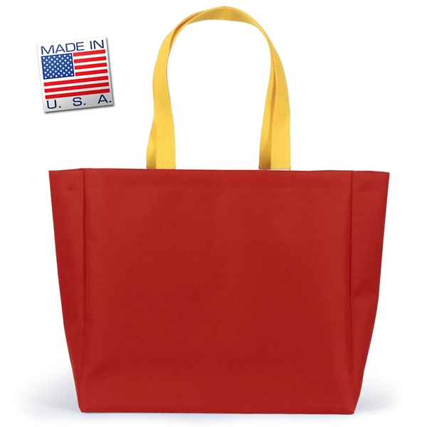 Polycord tote bag with polyweb handles and vinyl backing for multiple... from ASI 66230 Landes Inc
