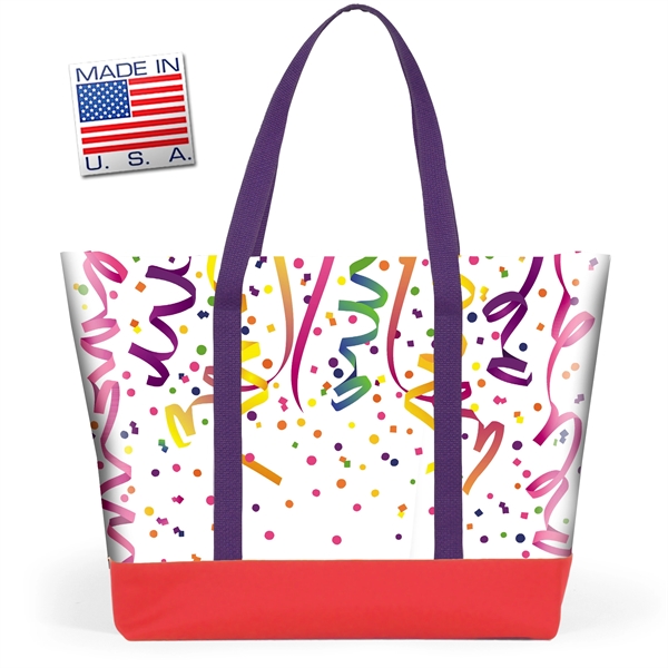 Extra large full color tote bag with polyweb handles and double... from ASI 66230 Landes Inc
