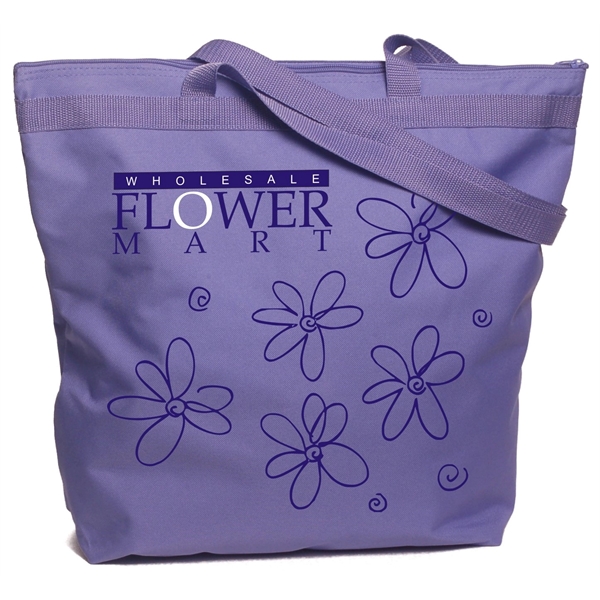 Zipper tote having large capacity and imprint area with long poly... from ASI 66230 Landes Inc