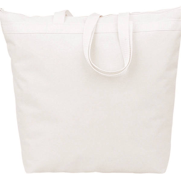 Zipper tote having large capacity and imprint area with long poly... from ASI 66230 Landes Inc