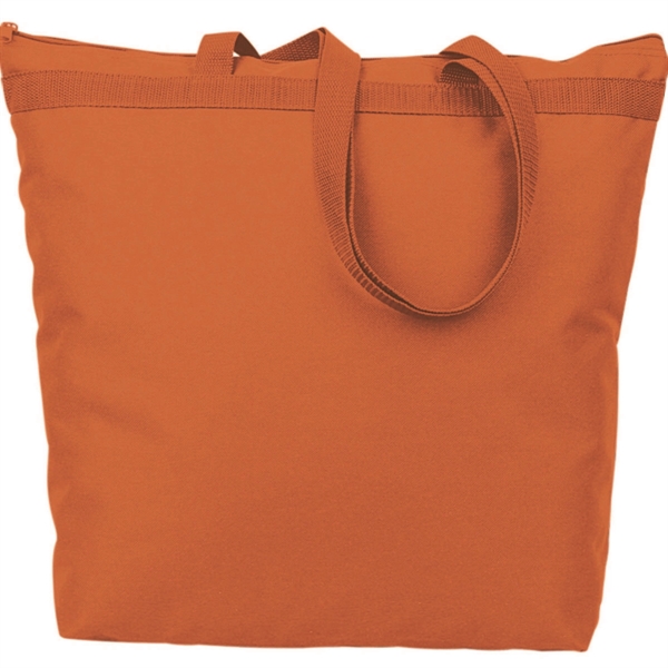 Zipper tote having large capacity and imprint area with long poly... from ASI 66230 Landes Inc