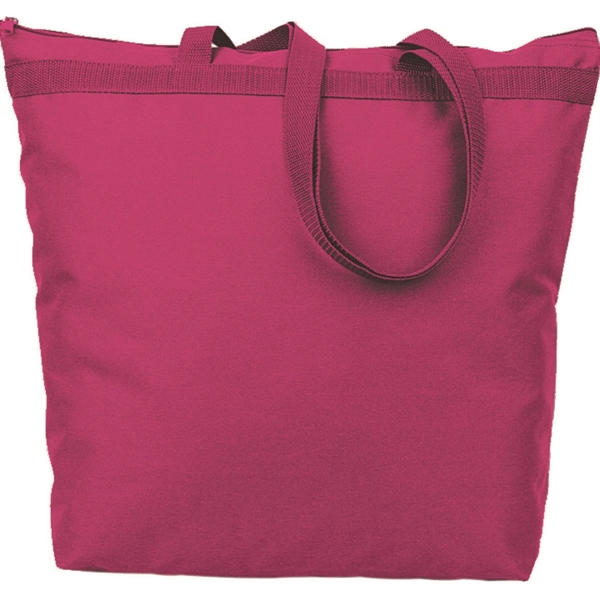 Zipper tote having large capacity and imprint area with long poly... from ASI 66230 Landes Inc