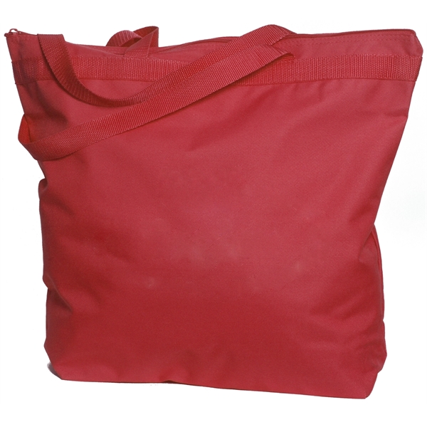 Zipper tote having large capacity and imprint area with long poly... from ASI 66230 Landes Inc