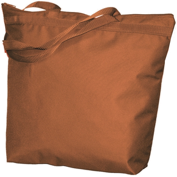 Zipper tote having large capacity and imprint area with long poly... from ASI 66230 Landes Inc