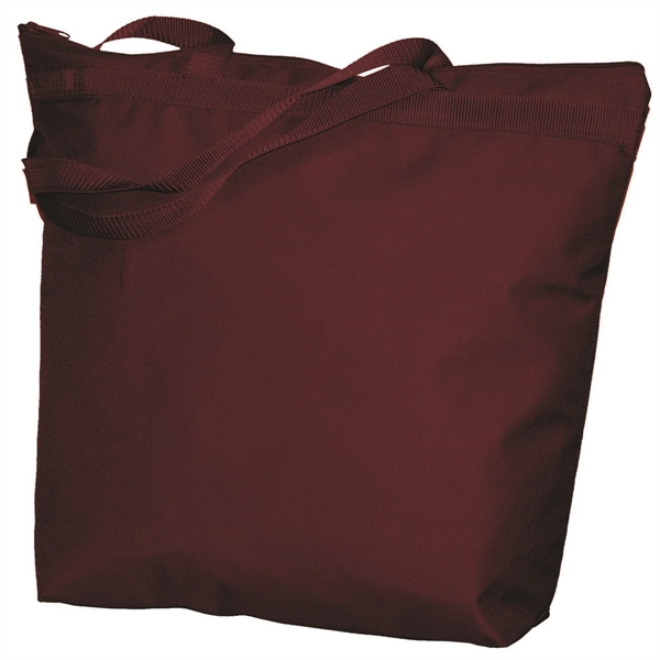 Zipper tote having large capacity and imprint area with long poly... from ASI 66230 Landes Inc