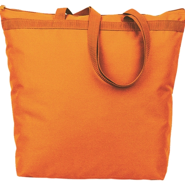 Zipper tote having large capacity and imprint area with long poly... from ASI 66230 Landes Inc