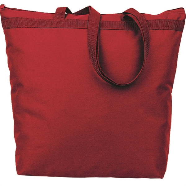 Zipper tote having large capacity and imprint area with long poly... from ASI 66230 Landes Inc