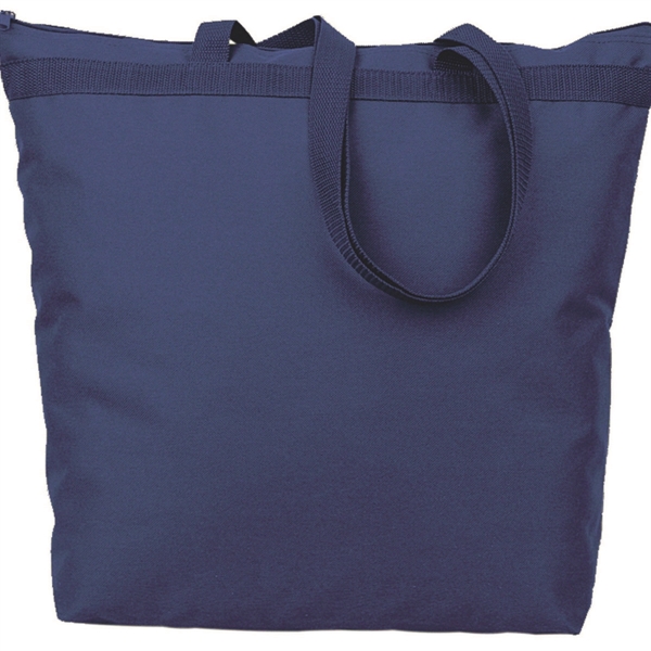 Zipper tote having large capacity and imprint area with long poly... from ASI 66230 Landes Inc