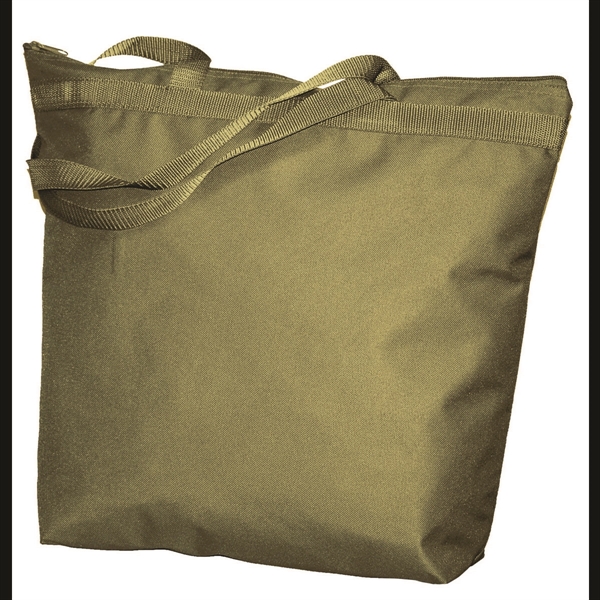 Zipper tote having large capacity and imprint area with long poly... from ASI 66230 Landes Inc