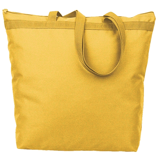 Zipper tote having large capacity and imprint area with long poly... from ASI 66230 Landes Inc
