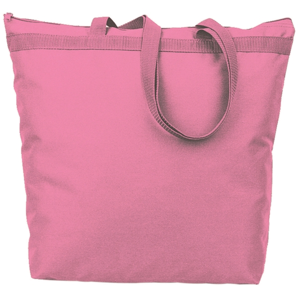 Zipper tote having large capacity and imprint area with long poly... from ASI 66230 Landes Inc