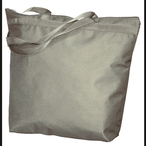 Zipper tote having large capacity and imprint area with long poly... from ASI 66230 Landes Inc