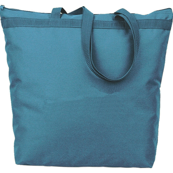Zipper tote having large capacity and imprint area with long poly... from ASI 66230 Landes Inc