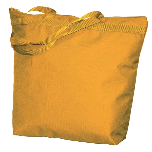 Zipper tote having large capacity and imprint area with long poly... from ASI 66230 Landes Inc