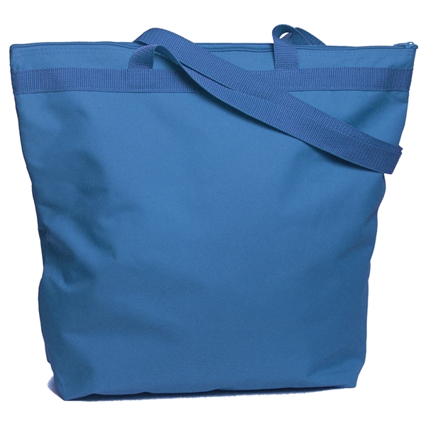 Zipper tote having large capacity and imprint area with long poly... from ASI 66230 Landes Inc