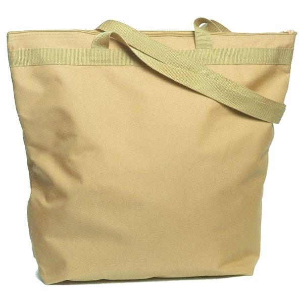 Zipper tote having large capacity and imprint area with long poly... from ASI 66230 Landes Inc