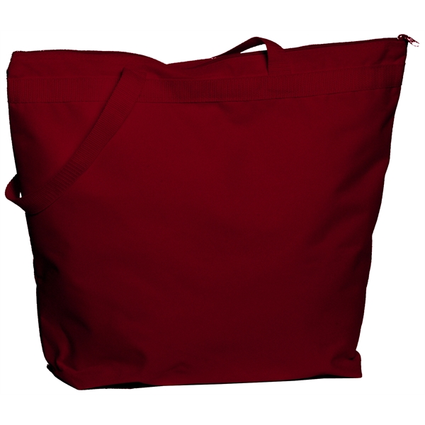 Zipper tote having large capacity and imprint area with long poly... from ASI 66230 Landes Inc