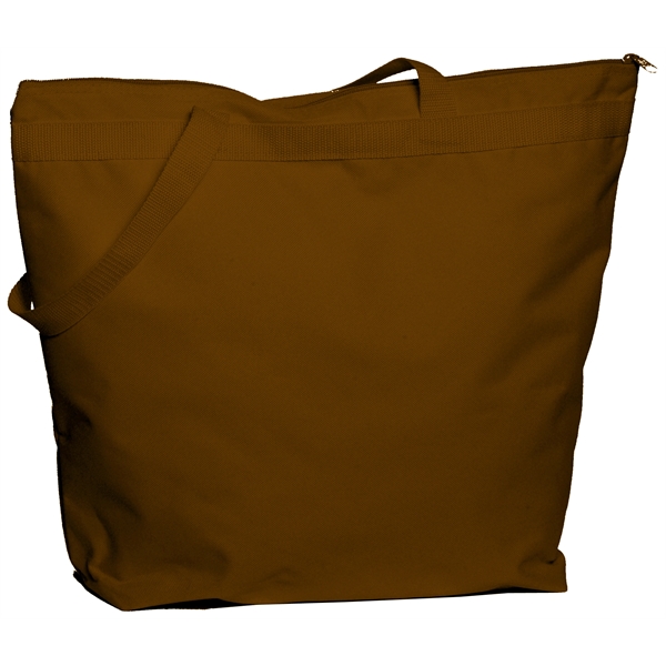 Zipper tote having large capacity and imprint area with long poly... from ASI 66230 Landes Inc