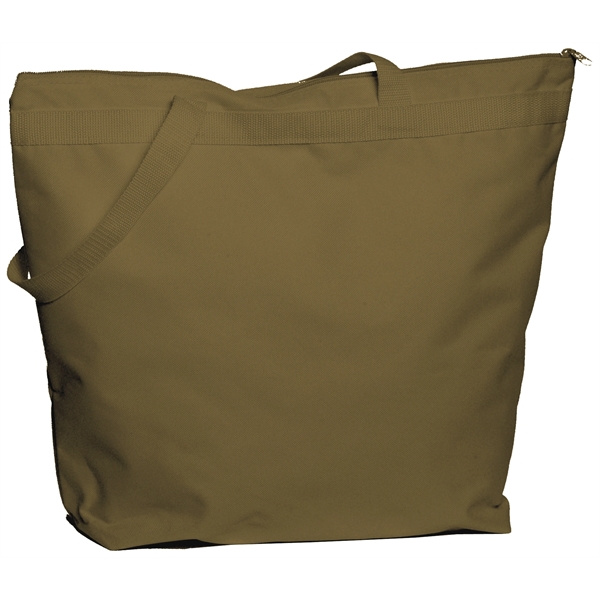 Zipper tote having large capacity and imprint area with long poly... from ASI 66230 Landes Inc