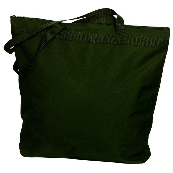 Zipper tote having large capacity and imprint area with long poly... from ASI 66230 Landes Inc