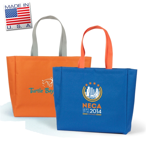 Polycord tote bag with polyweb handles and vinyl backing for multiple... from ASI 66230 Landes Inc