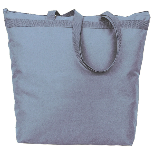 Zipper tote having large capacity and imprint area with long poly... from ASI 66230 Landes Inc