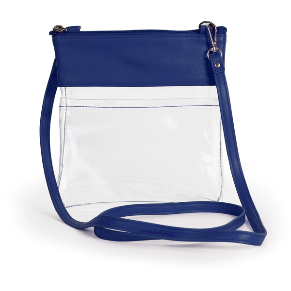Crossbody bag with strap, clear main compartment, front pocket and zipper... from ASI 66230 Landes Inc