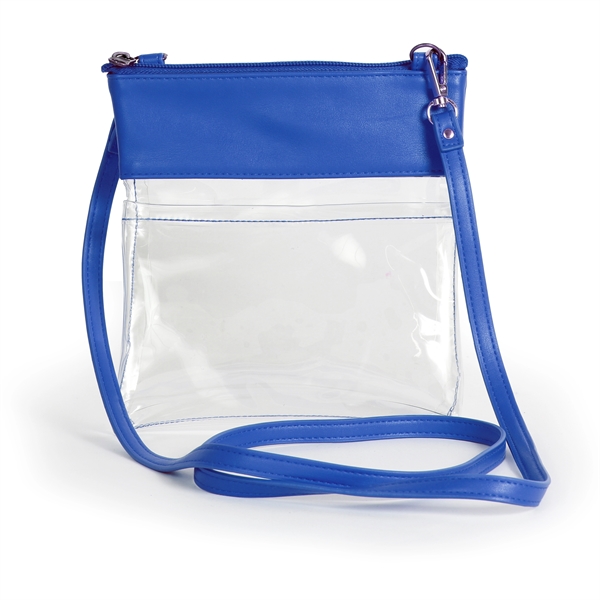 Crossbody bag with strap, clear main compartment, front pocket and zipper... from ASI 66230 Landes Inc