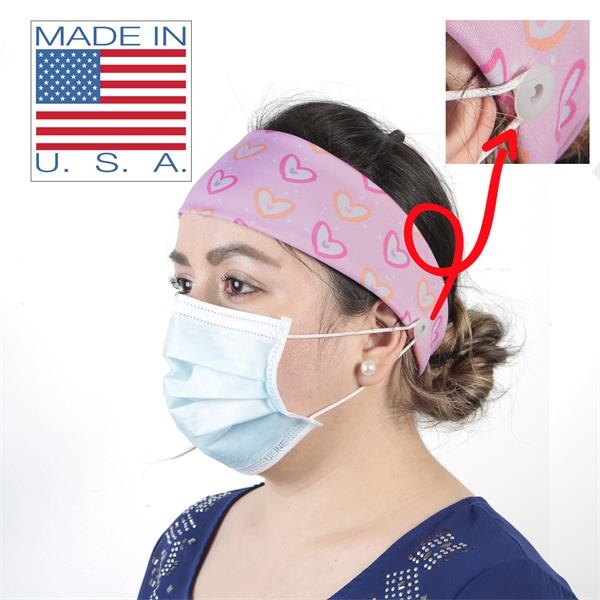 Head band with button for face mask... from ASI 66230 Landes Inc