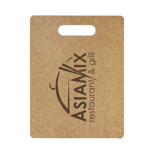 8.75" x 11.5" x 1/4" rectangular Richlite cutting board with cutout... from ASI 74601 Calico