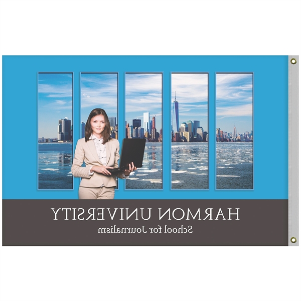 4' x 6' Promotional Polyester Single Reverse Flag... from ASI 80228 Quinn