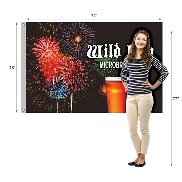 4' x 6' Promotional Polyester Single Reverse Flag... from ASI 80228 Quinn