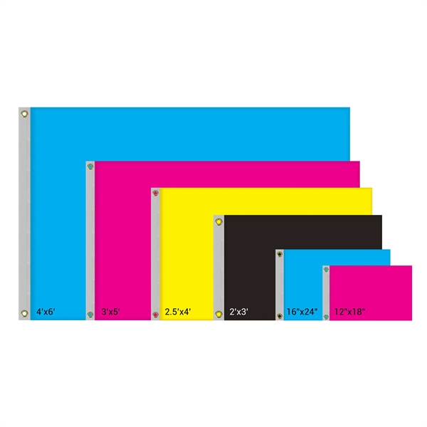 4' x 6' Promotional Polyester Single Reverse Flag... from ASI 80228 Quinn