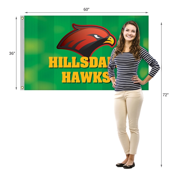 3' x 5' Promotional Polyester Single Reverse Flag... from ASI 80228 Quinn