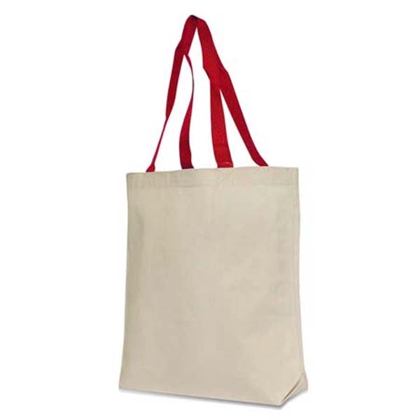 Gusset tote bag with colored polypropylene web handles.... from ASI 66230 Landes Inc