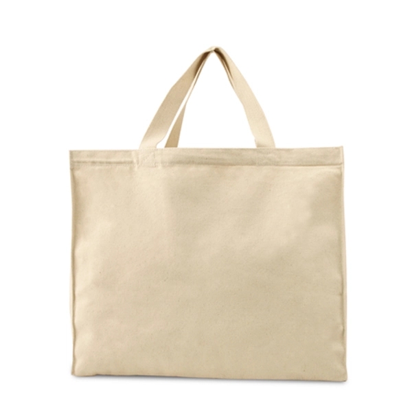 Blank natural canvas tote bag with handles and complete bottom gusset... from ASI 66230 Landes Inc