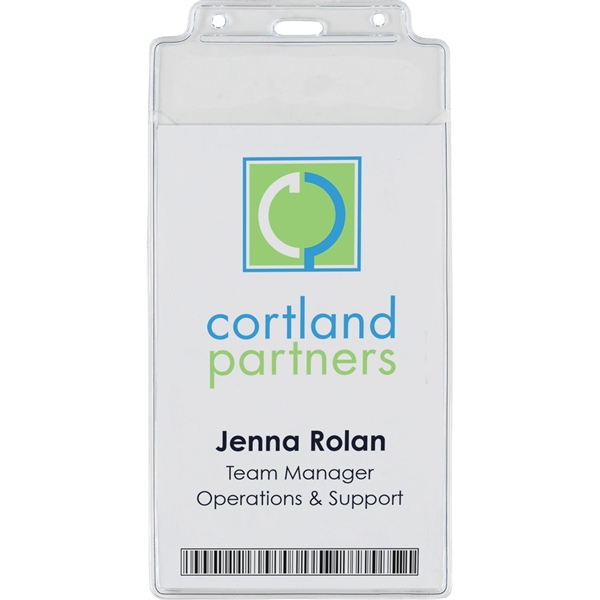 Vinyl badge pouch with 2 holes and 1 slit, top load,... from ASI 54100 Fields Manufacturing Inc / Fields