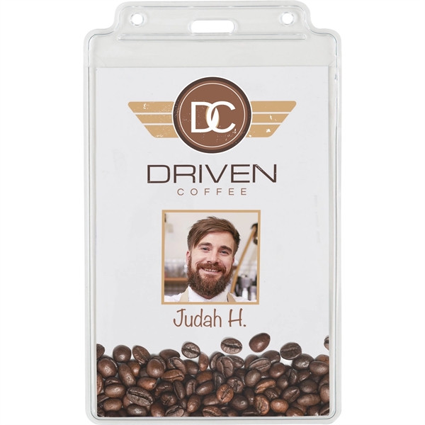 Vinyl badge pouch with 2 holes and 1 slit, top load,... from ASI 54100 Fields Manufacturing Inc / Fields