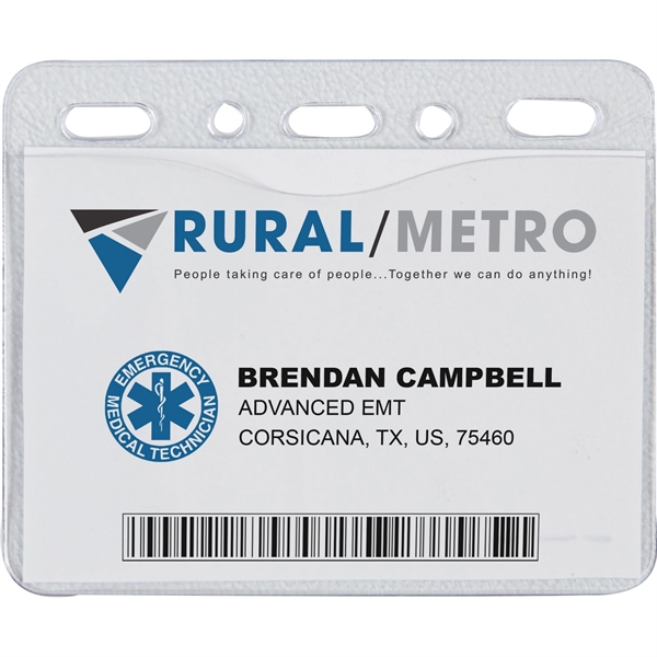 Vinyl badge pouch with triple slit, double holes and top load,... from ASI 54100 Fields Manufacturing Inc / Fields