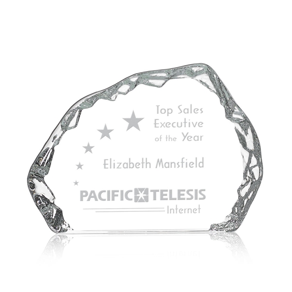 Iceberg shape optical crystal award with staggered edges, 5" x 7"... from ASI 84592 St Regis Group / St Regis