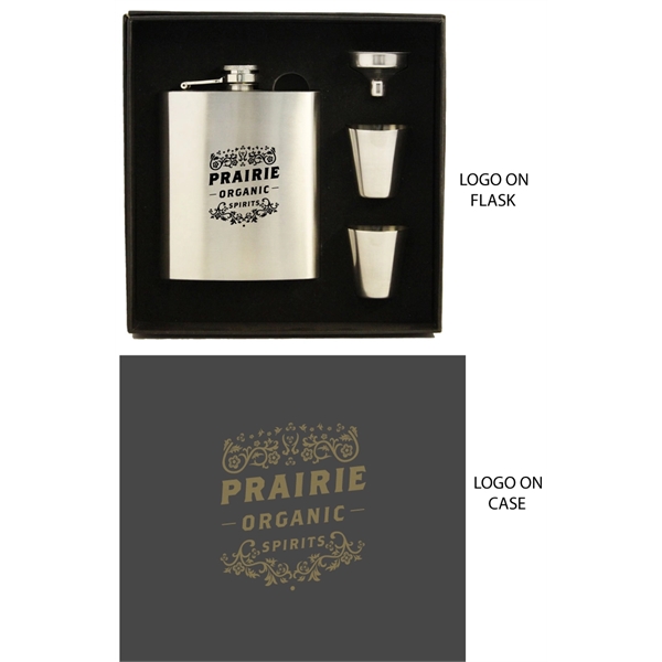 8 oz Hip Flask set with 2 shot cups and 1... from ASI 36988 Artek USA Inc / ARTEK