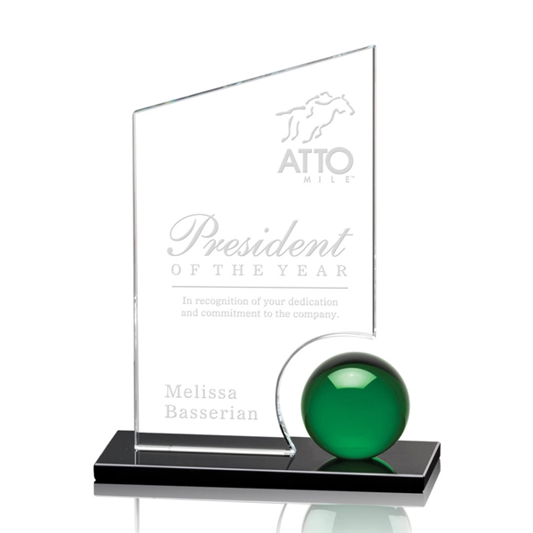 A gleaming crystal orb is mounted to our black optical crystal... from ASI 84592 St Regis Group / St Regis