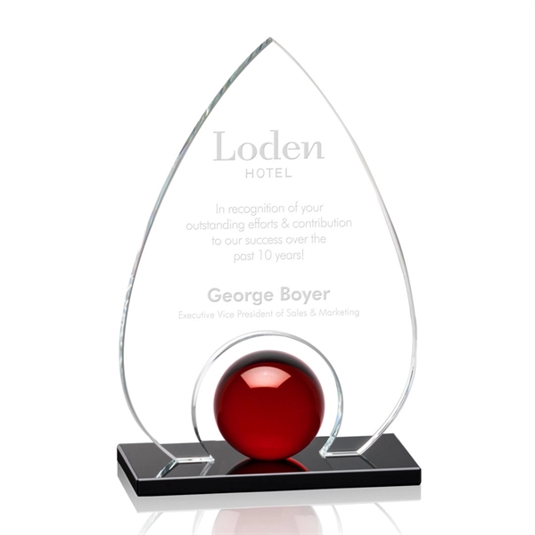 A gleaming crystal orb is mounted to our black optical crystal... from ASI 84592 St Regis Group / St Regis