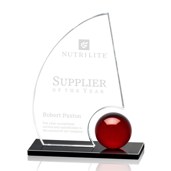 A gleaming crystal orb is mounted to our black optical crystal... from ASI 84592 St Regis Group / St Regis