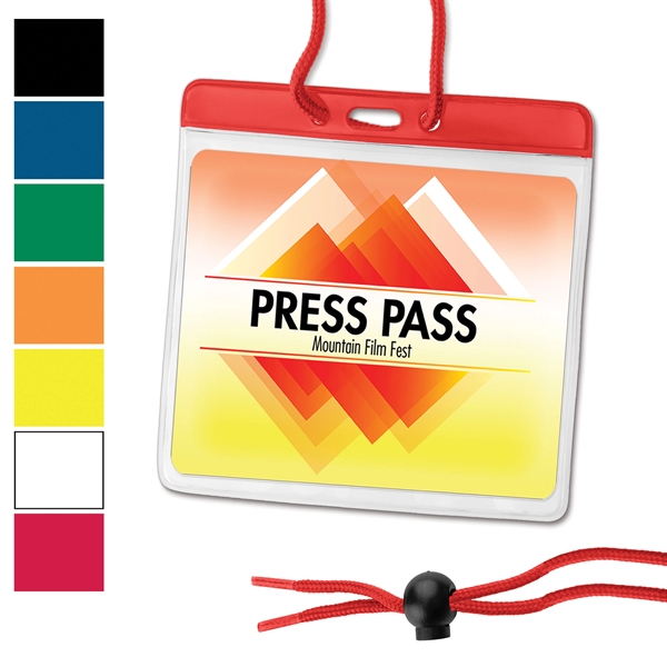 Large color-coded badge/nametag holders help to quickly identify employees or visitors.... from ASI 79898 Promovision / PROMOVISION