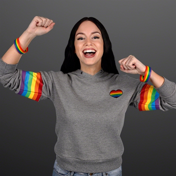 Rainbow Stretch Silicone Bracelets (NON-Light Up); Blank and Imprinted Pricing... from ASI 34194 ALightPromos